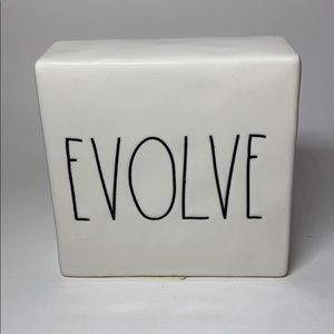 NWT Rae Dunn EVOLVE/THINK Block Desk Accessories